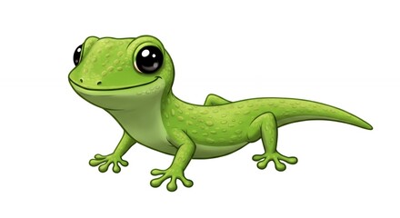 Cute cartoon gecko illustration