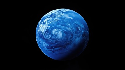 Earth seen from space, a vibrant blue sphere