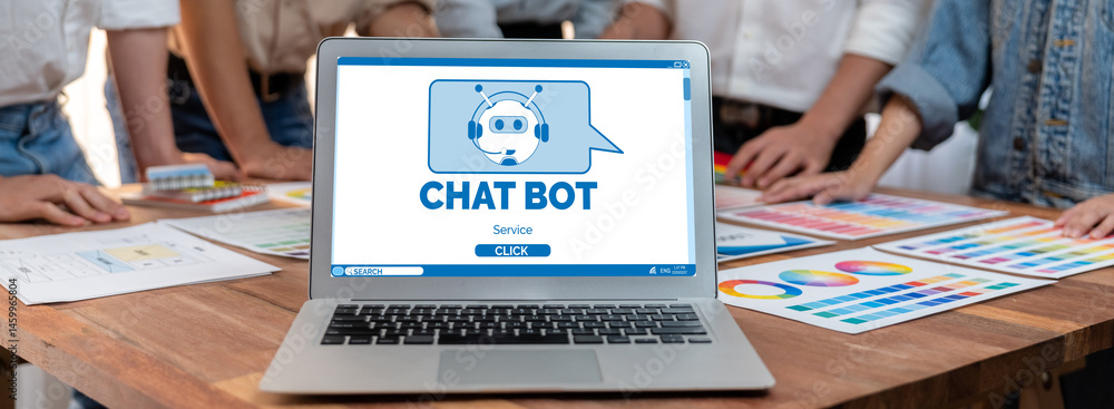 Poster Chatbot software application for brisk online business that automatically reply to customer questions