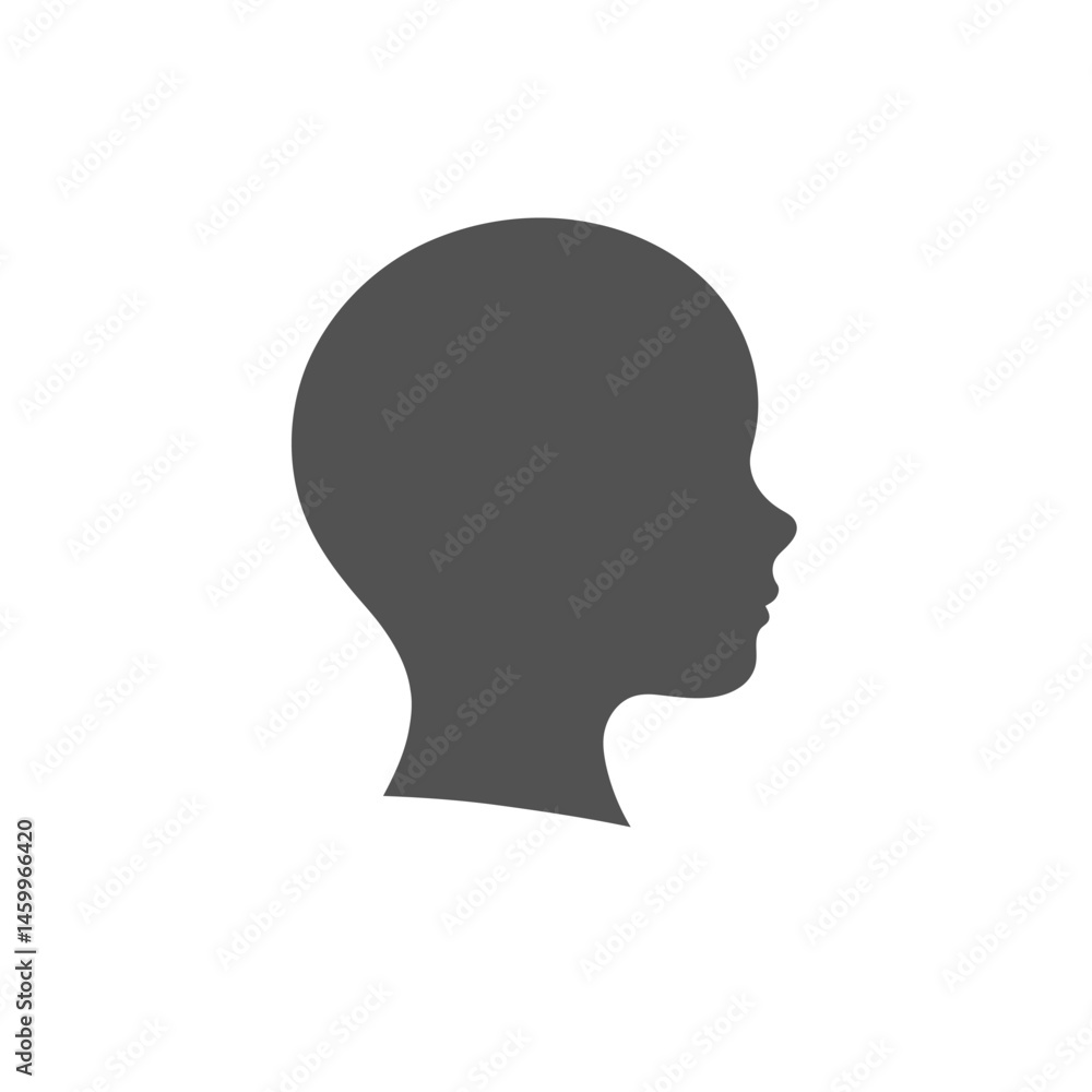 Poster the icon for modern idea head button is part of web icon art and graphic icon drawing