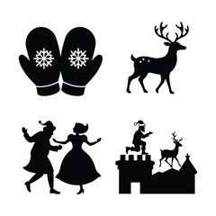 christmas icons set