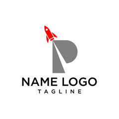 A symbol of innovative travel and future pioneers with a combination of the letter P and a rocket.