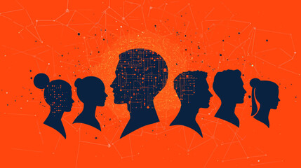 The integration of AI research, collaborative efforts, and flat design illustration is essential