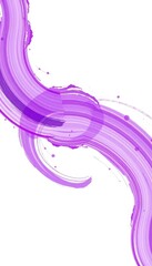 Fototapeta premium Abstract swirling purple brush strokes on white background, vibrant and textured, watercolor, energy, dynamic