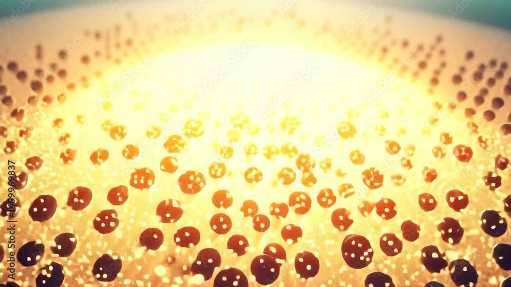 Poster Dynamic speakers rising through an abstract animated music background, Speakers going up ing music abstract animated background