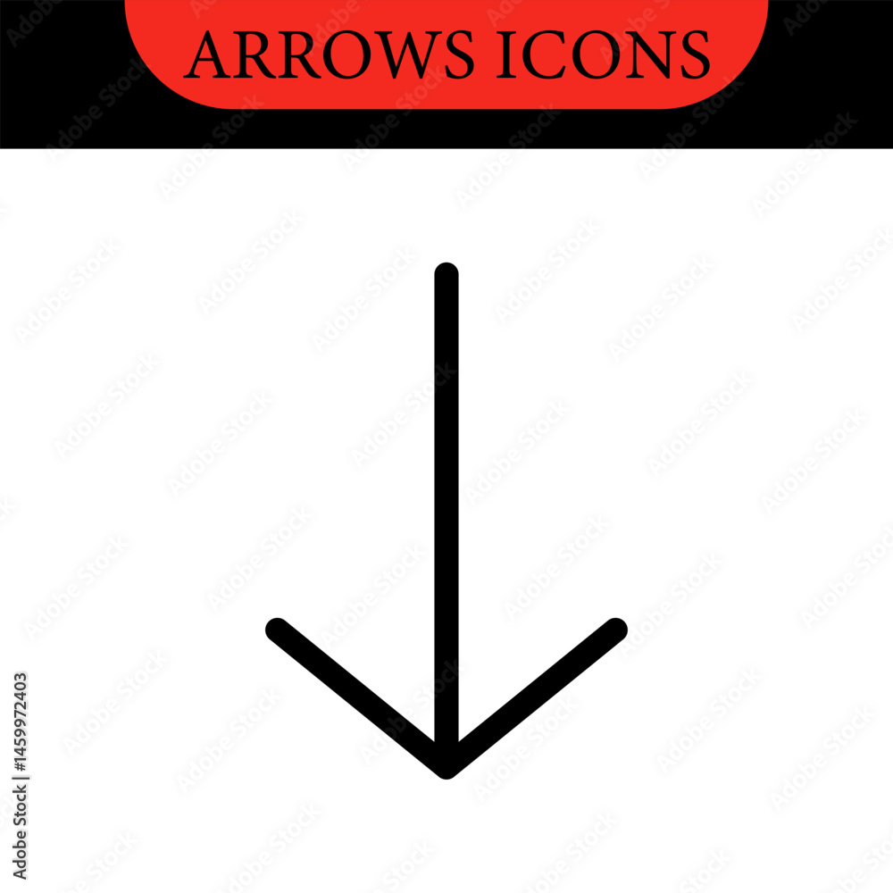 Poster arrows big black set of web icons in line style. arrow collection signs for web and mobile app. arro