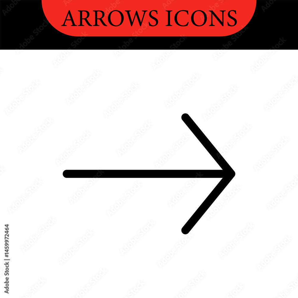 Poster arrows big black set of web icons in line style. arrow collection signs for web and mobile app. arro