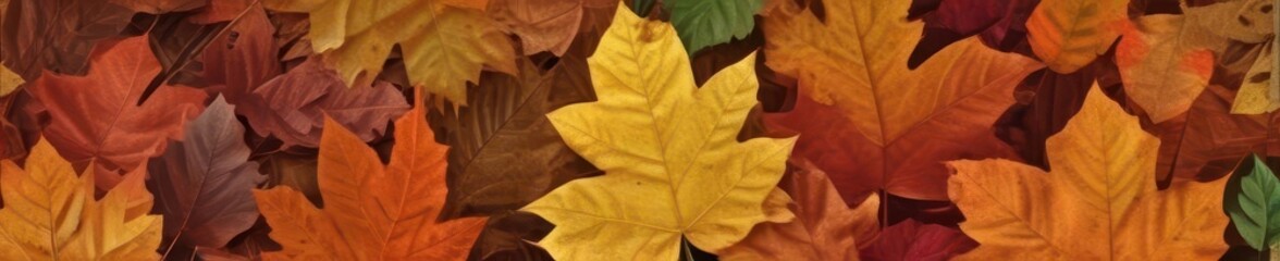 Abstract layered autumn leaves, textured surface, rich fall colors, red, autumn