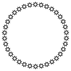 stroke line star frame border
