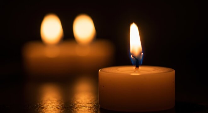 Soft light of candles