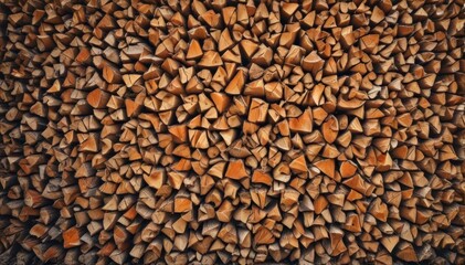 A weathered stack of firewood, sunlight dappled , winter, logs