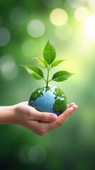Reduce CO2 emission. Sustainable development concept. Renewable energy-based green businesses can limit climate change and global warming..
