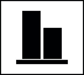 Vector illustration of vertical align bottom. Image app display icon, mark for top-aligned image. Isolated on a transparent background, editable and changeable