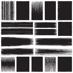 Grunge Borders and Frames Pack, Rough Ink Stroke Border Set, Distressed Grunge Edge Frames, Hand-Drawn Sketch Borders, Vintage Grunge Frame Effects