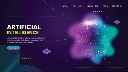 Hand drawn ai template design, Business pack Landing page