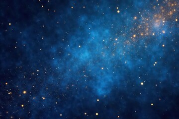 Obraz premium Deep blue canvas scattered with golden stars and dust , fantasy, stellar, midnight
