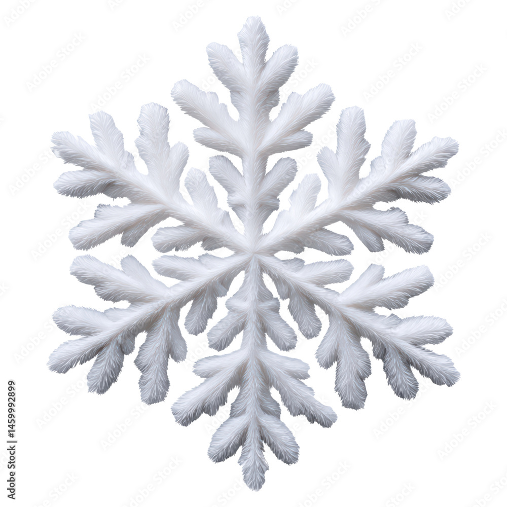 Poster detailed snowflake with intricate patterns and textures on a clean background for seasonal themes an