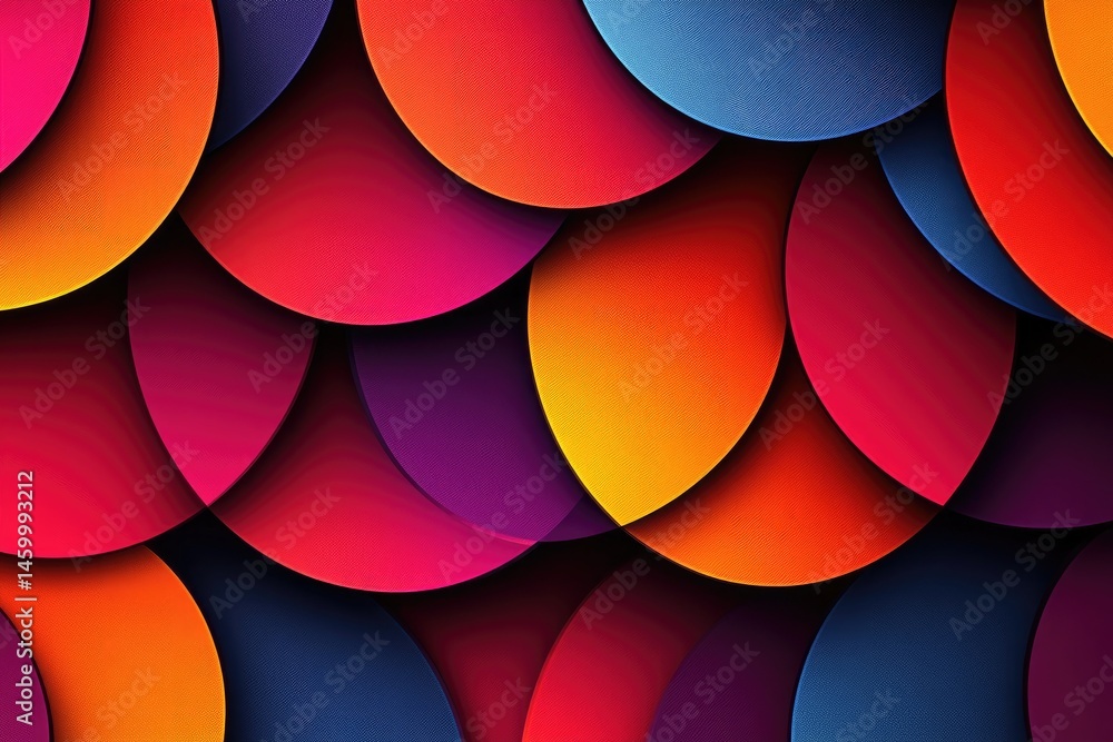 Poster colorful overlapping circles create a vibrant design.