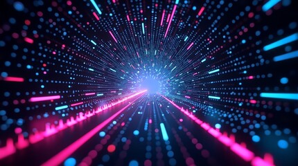 Abstract data transmission tunnel — ready background for cybersecurity branding and digital platforms