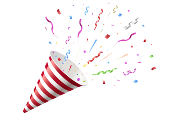 party popper isolated on white background PNG