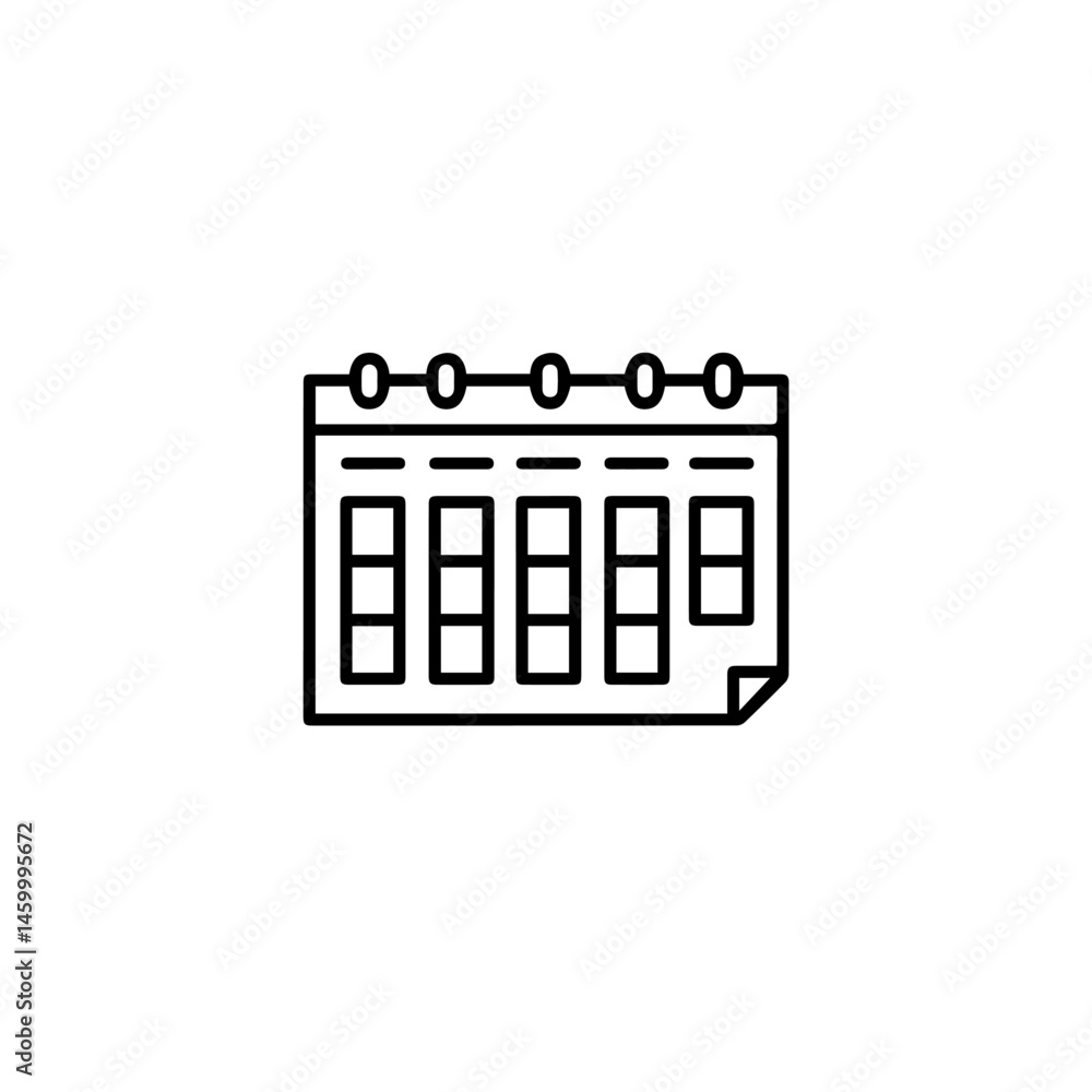 Poster simple weekly planner template for school projects. weekly schedule with daily tasks grid. useful te