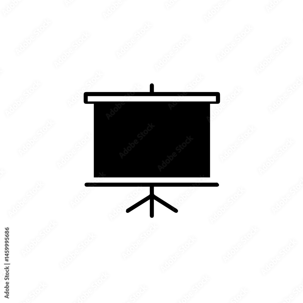 Aufkleber simple presentation screen on tripod stand. compact presentation screen ideal for classrooms and lec