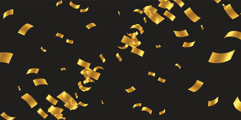Golden Confetti Cascade on a Dark Canvas: A Luxury Design for New Year’s Eve Posters and Holiday Invitations. Glamour falling glitter. New year wallpaper .brochure template. Cover texture design.