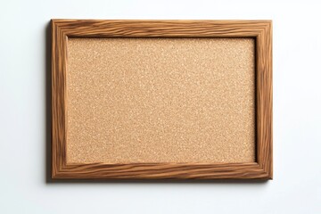 Fototapeta premium Cork bulletin board with light brown wooden frame