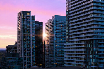 Toronto condominiums in a trendy middle and upper class district near Yonge and Eglinton midtown.