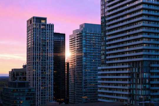 Toronto condominiums in a trendy middle and upper class district near Yonge and Eglinton midtown.
