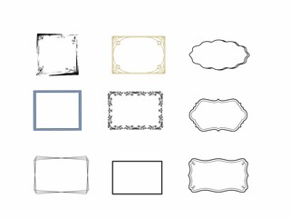  A set of frames isolated on white backgrounds