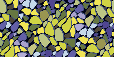 Seamless Vector Pattern with Colorful Abstract Shapes