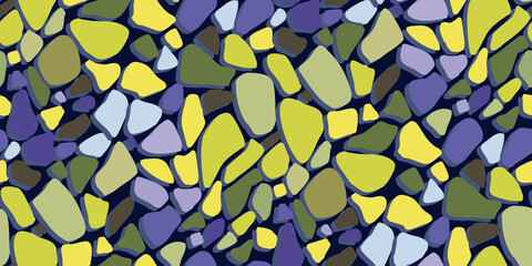 Seamless Vector Pattern with Colorful Abstract Shapes