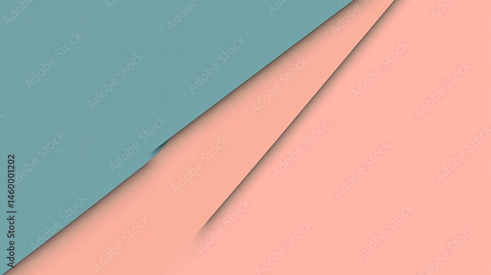 Aufkleber abstract geometric design with overlapping shapes in muted tones