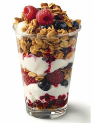 Yogurt parfait with granola and berries healthy breakfast delight