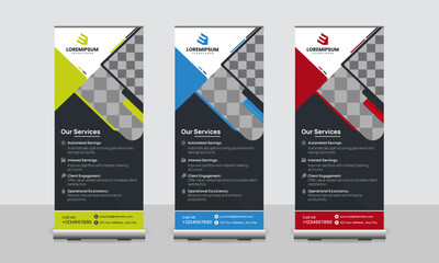 Professional Business Promotion Roll up Banner Design Free Template