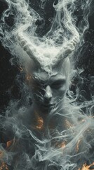 Aries Zodiac Fire Horned Spirit Smoke and ember infused mystical power
