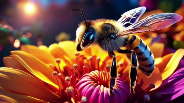 Honigbiene auf einer Blume