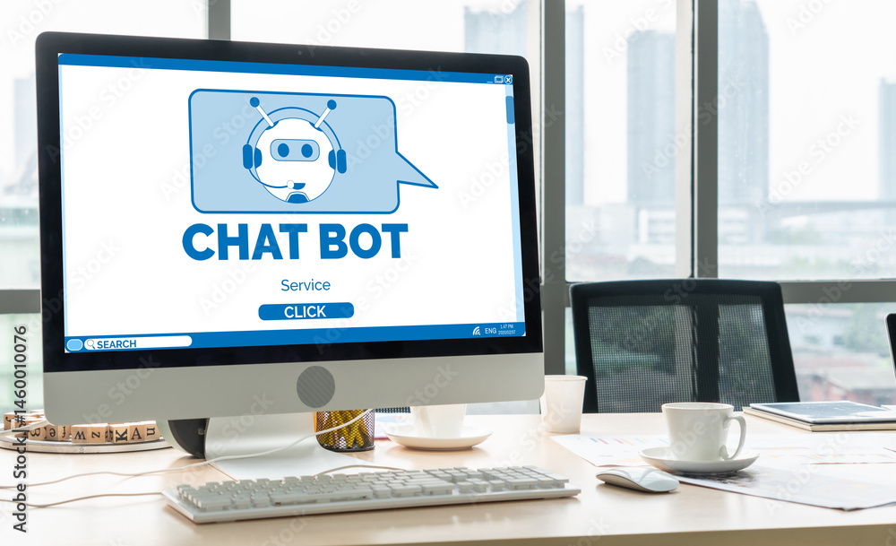 Poster chatbot software application for modish online business that automatically reply to customer questio