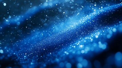 Fototapeta premium Sparkling Blue Lights Create Abstract Forms Against Dark Backgrounds