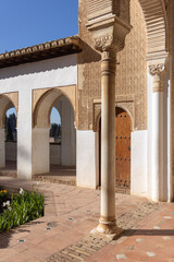 Patio of Generalife, summer palace and country estate of Nasrid rulers, Granada, Spain, Andalusia
