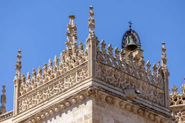 Top of Royal Chapel of Granada, located next to Granada Cathedral, Granada, Spain, Andalusia