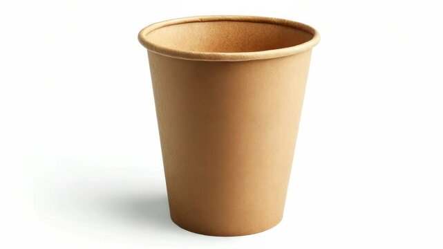 empty brown paper coffee cup