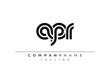 APR Creative Unique Modern Letter Logo Design. Stylized logo featuring a unique letter design, presenting abstract minimalist aesthetics and modern appeal.