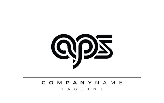 APS Creative Unique Modern Letter Logo Design. Stylized logo featuring a unique letter design, presenting abstract minimalist aesthetics and modern appeal.