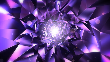 宝石のようなポリゴンのトンネル - アメシスト