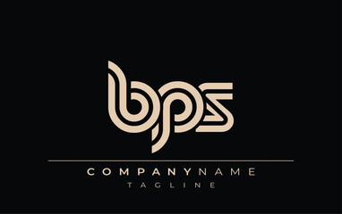 BPS Creative Unique Modern Letter Logo Design. Stylized logo featuring a unique letter design, presenting abstract minimalist aesthetics and modern appeal.