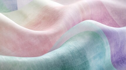 A colorful piece of fabric with a wave pattern. The colors are bright and the wave pattern is very detailed