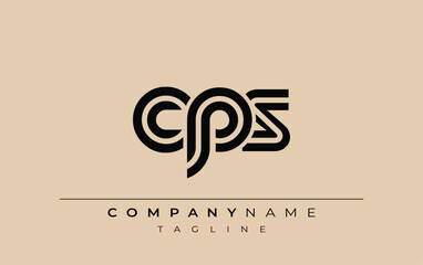 CPS Creative Unique Modern Letter Logo Design. Stylized logo featuring a unique letter design, presenting abstract minimalist aesthetics and modern appeal.