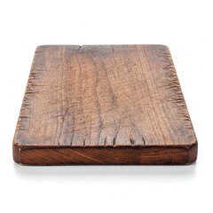 An old chopping board isolated on white